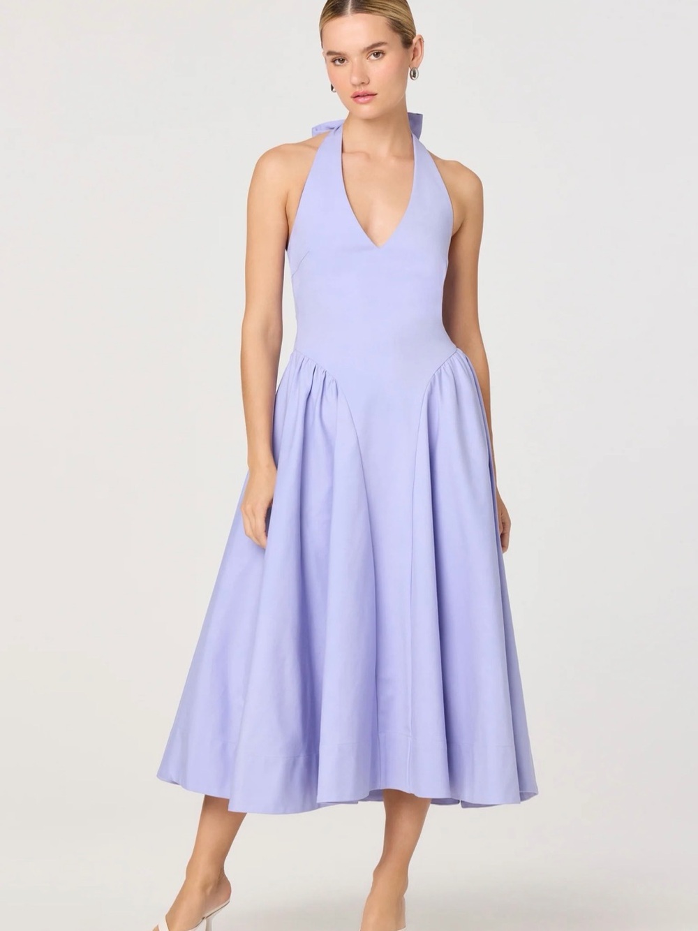 💜 ASTR The Label Lavender Halter Midi Dress – NWT 💜